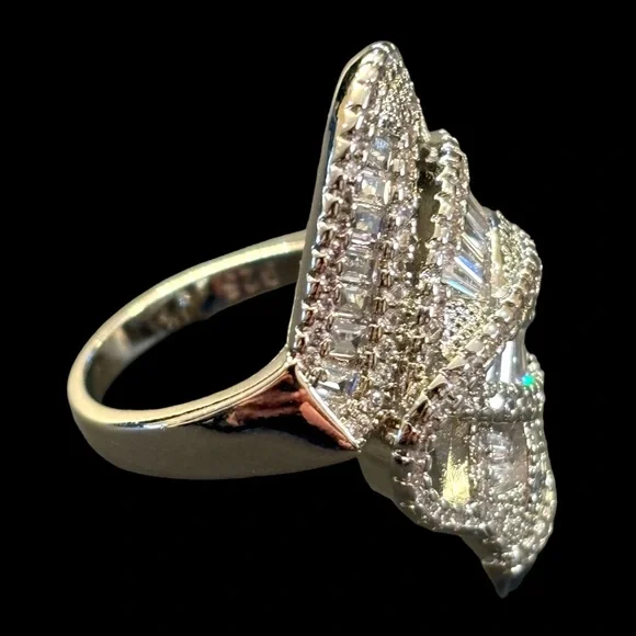 925 Silver Zircon Statement Ring